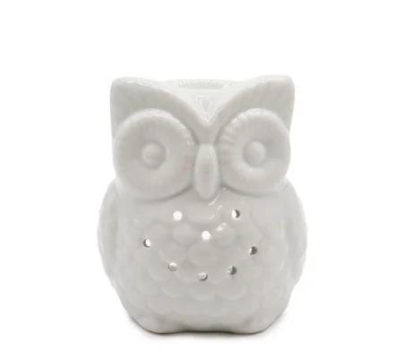 Classic White Oil Burner - Tall Owl