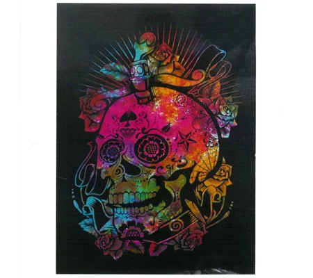 Cotton Wall Art - Day of the Dead Skull