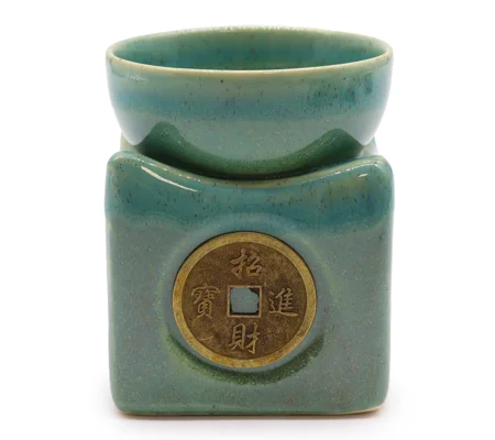 Lucky Coin Large Oil Burner - Jade