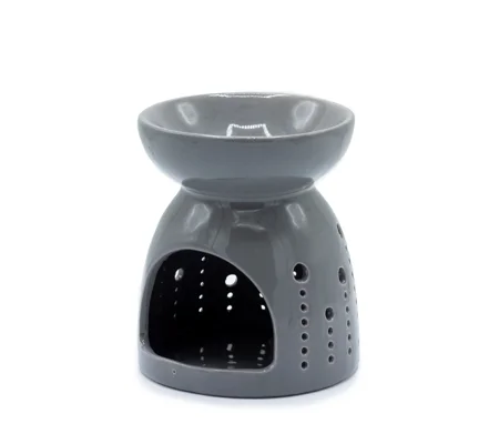 Classic Oil Burner - Bubbles Cutout - Grey