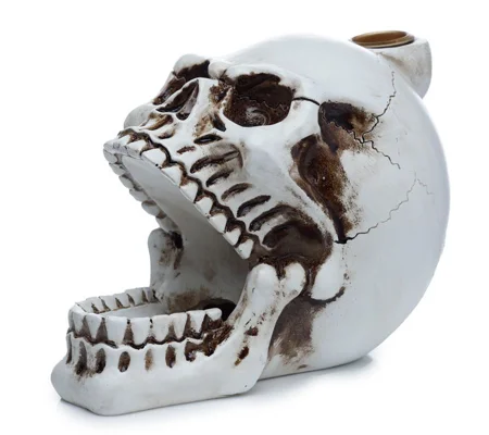 Skull with Open Mouth Backflow Incense Burner