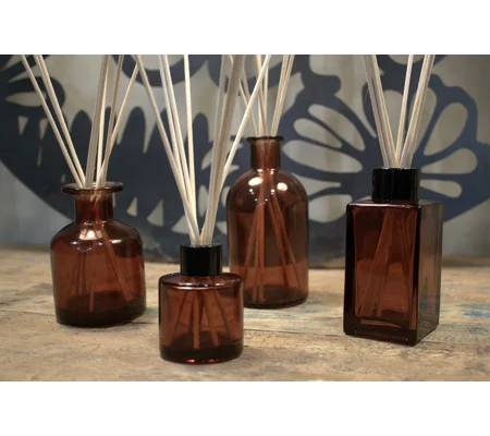 250 ml Round Antique Reed Diffuser Bottle - Amber