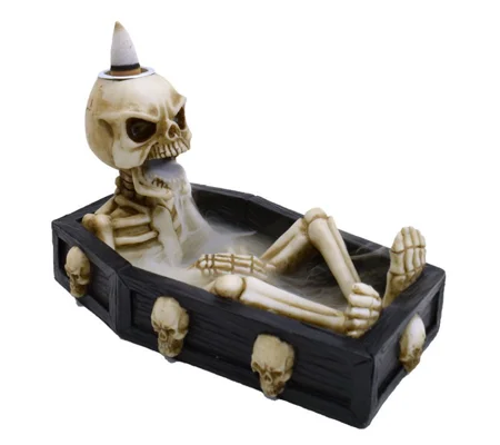 Skeleton in the Coffin Backflow Incense Burner