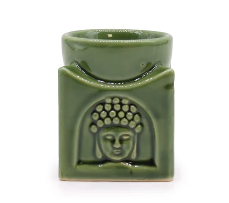 Square Buddha Burner - Dark Jade