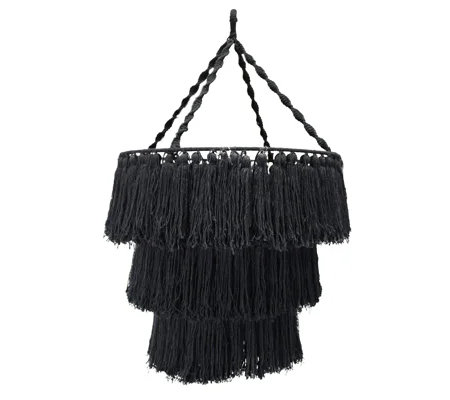 Macrame Soft Chandelier - Black