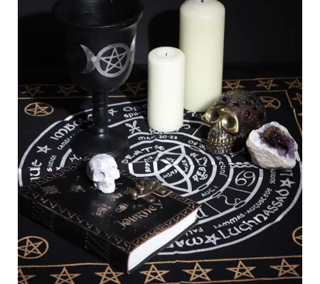 Esoteric Fringed Altar Cloth - Life Death Rebirth