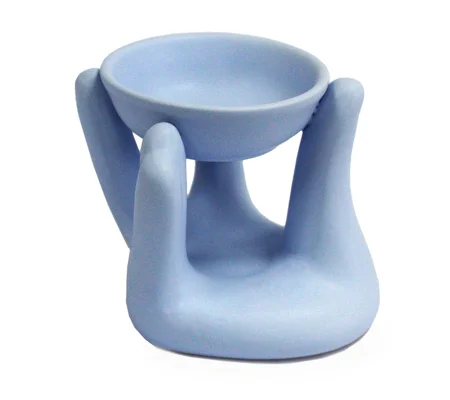 Open Hands Oil Burner - Blue