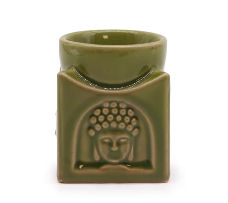 Square Buddha Burner - Light Jade
