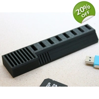 Desktop Micro SD - SD Memory Card Usb Stick All In One Holder White