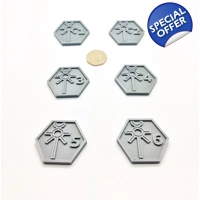 x6 Hex Necron Warhammer 40k Gaming Objective Markers