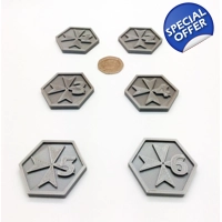 x6 Knights Templar Warhammer 40k Gaming Objective Markers