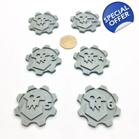 x6 Cog Orks Warhammer 40k Gaming Wargames Objective Markers