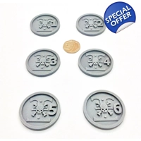 x6 Grey Knights Death watch 40k Gaming Objective Markers