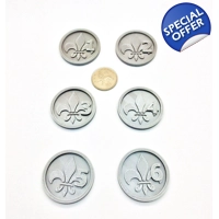 x6 Round Fleur Warhammer 40k Gaming Objective Markers