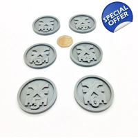 x6 Round Khorne Armies Warhammer 40k Gaming Objective Markers