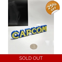 Decorative CAPCOM self standing logo display