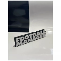 Decorative FOOTBALL MANAGER self standing logo display