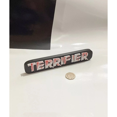 Decorative TERRIFIER MOVIE self standing logo display Decorative TERRIFIER MOVIE self standing logo display