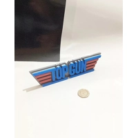 Decorative TOP GUN self standing logo display
