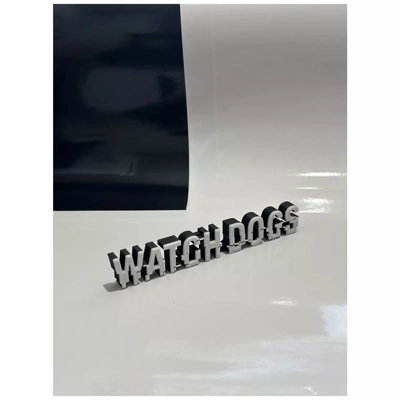 Decorative WATCHDOGS self standing logo display Decorative WATCHDOGS self standing logo display