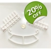 X1 White Bird Buddy Feeder Picket Fence & Perch Accessory uk Made