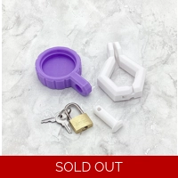 X1  Lilac Cap The Original Food Grade Milk Bottle Lock + Free Padlock