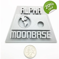 x1 Space 1999 Alpha Moonbase Cosplay Movie Prop Badge