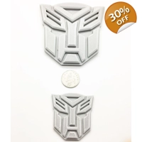 X2 Transformers Autobot Sign Logo Badge Cosplay Movie Sparkly Silver