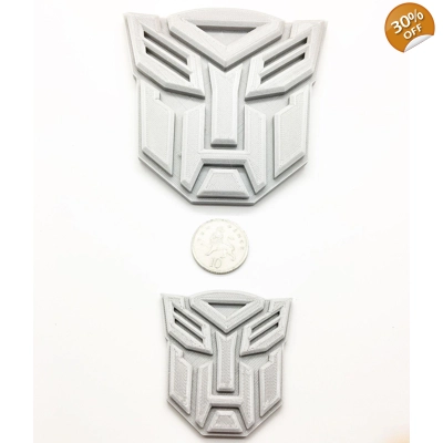 X2 Transformers Autobot Sign Logo Badge Cosplay Movie Sparkly Silver