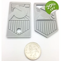 X4 Replica Farscape Peacekeeper ident Chip Movie Prop Silver