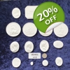 15 Grand Tour Cameos Plaster Intaglio Medallions European 85401