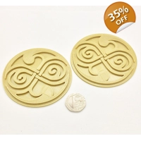 x2 Seal Of Rassilon Inspired Prop Replica - Doctor Who - Cosplay / Geek Gift Sparkly Gold 3
