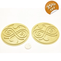 x2 Rassilon Seal Seal Of Rassilon Inspired Prop Replica - Doctor Who - Cosplay /Geek Sparkly Gold 4