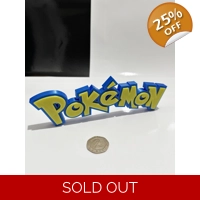 Decorative POKEMON self standing Collectible Text Gaming logo display