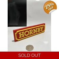 Decorative HORNBY self standing logo display