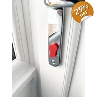 X1 Red Lock Draught Cap Lock Draught Excluder Keyhole Cover Push-Fit
