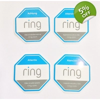 x4 Ring Alarm Sticker Decals for Ring Doorbell Security Camera Genuine