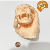 Skull in Hand Cream Colour Made in the uk