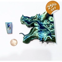 Multi Colour Dragon Head With Wall Mount Made in the uk