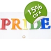 Large Multicolour Gay Pride Logo Set Freestanding Letters Uk Made