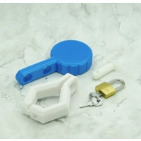 X1 Blue Antibacterial 6 Pint Milk Bottle Lock + Free Padlock Uk Made