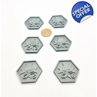 x6 Gas Mask Korps Armies Objective Markers Gaming UK MADE ..