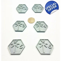 x6 Numbered Necrons Objective Markers Fantasy Gaming Terrain 40k