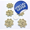 x6 GOLD Cog Spikey Embryo Objective Markers Gaming 40K UK MADE NEW
