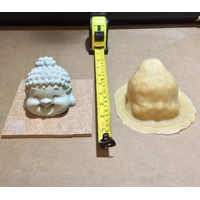 Small laughing Baby buddha Head Rubber Latex Mould Mold
