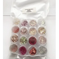 x5 Candle Wax Melt Dye Dyes Selection + 800g Glitter + 16 ..