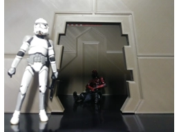 HOLDING CELL COMES WITH FRONT PANEL, DOOR, 2 SIDE PANELS & REAR PANEL, NEEDS PREP&PAINT, FIGURES N..