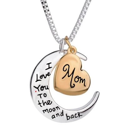 I Love You To The Moon & Back Necklace-For Mom