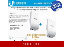 Ubiquiti™ M5 150Mbps Outdoor Wireless Bridge Kit..