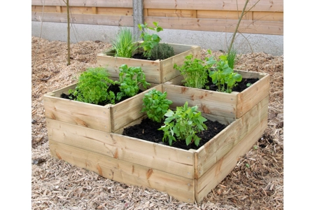Moestuinbak vierdelig Moestuinbak vierdelig